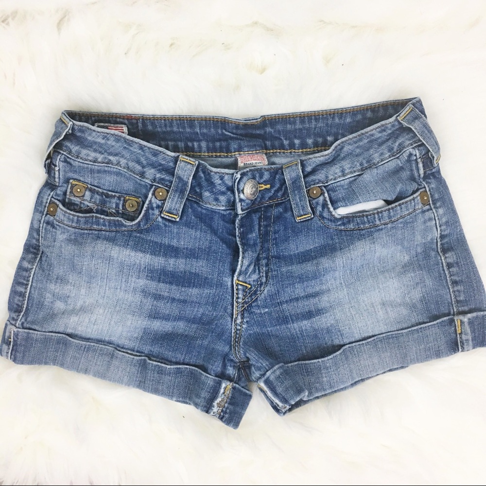 True Religion Shorts | allie cuffed denim jean shorts 30